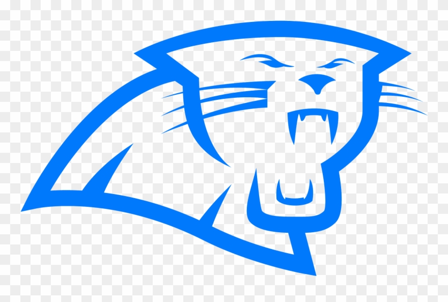 Clipart Free Carolina Panthers Filled Free Download - Carolina Panther Symbol Outline - Png Download