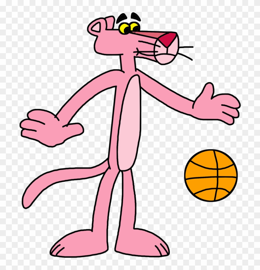 Panther Clipart Panther Basketball - Pink Panther Playing Basketball - Png Download