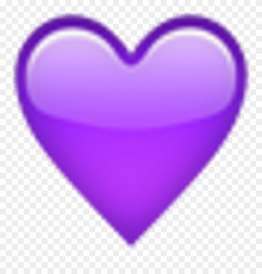 Heart Lila Purple Emoji Apple Freetoedit - Purple Love Heart Emoji Clipart