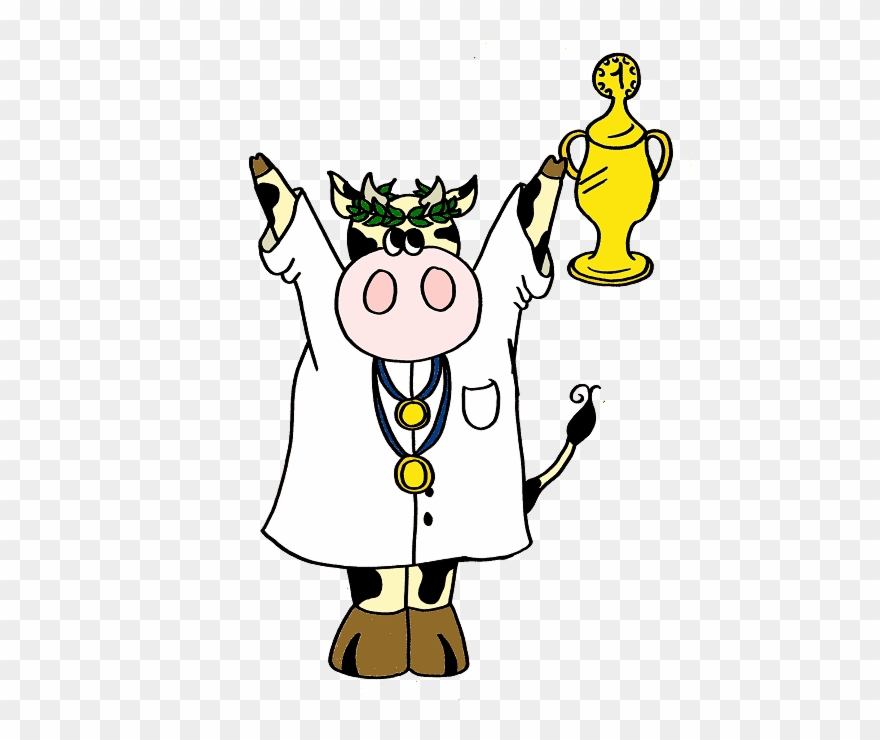 Medal-cow - Cow With Medal Clipart