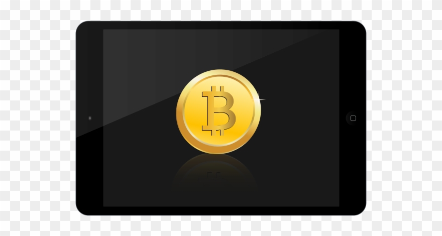 Free Bitcoin Inside Ipad - Vector Graphics Clipart