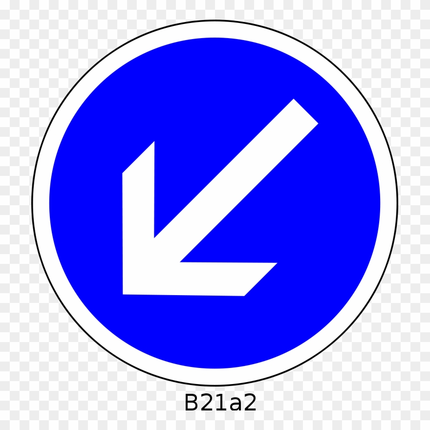 Free B21a2 - Keep Left Sign Clipart