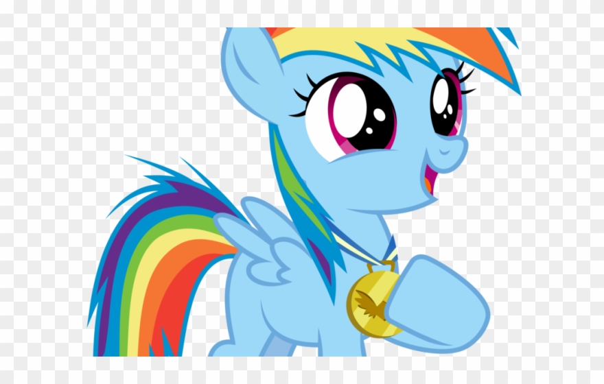 Medal Clipart Rainbow - Rainbow Dash - Png Download