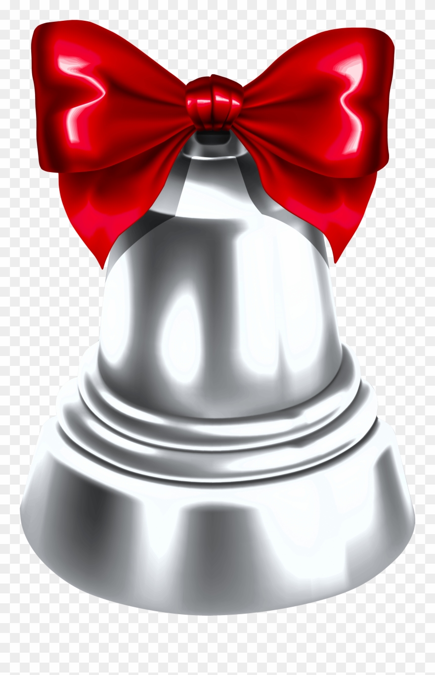 Christmas Silver Bell Png Clipart Image - Clipart Christmas Silver Bell Transparent Png