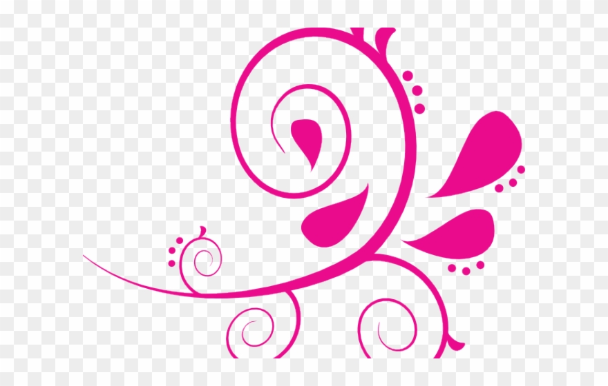 Lines Clipart Swirly - Pink Clip Art - Png Download