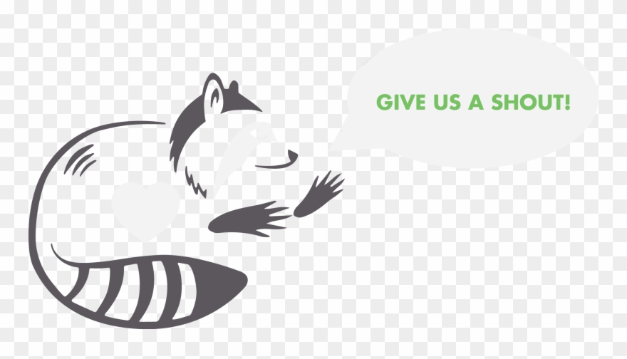 Whitecoon-ants Copy - Силуэт Енота Clipart