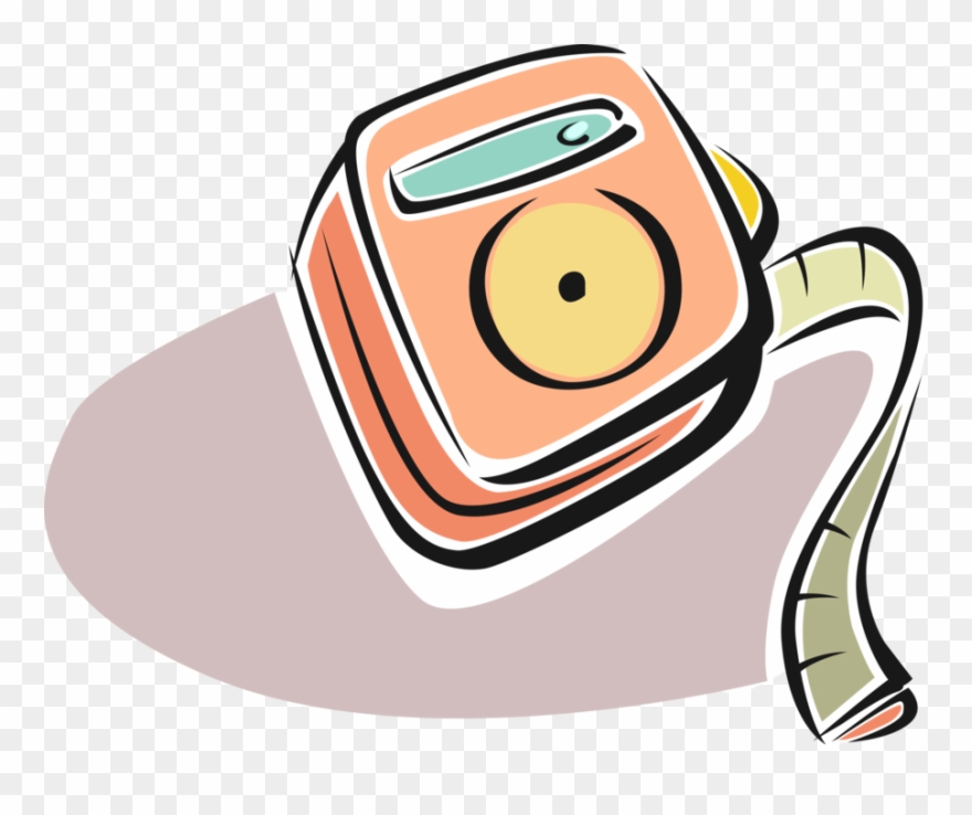 Vector Illustration Of Tape Measure Or Measuring Tape - Measurement Clipart