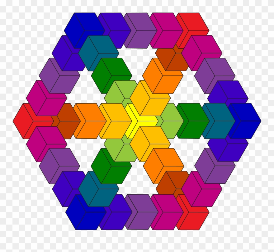 Mc Escher Inspired Graphic Colour Wheel - Mc Escher Colour Clipart