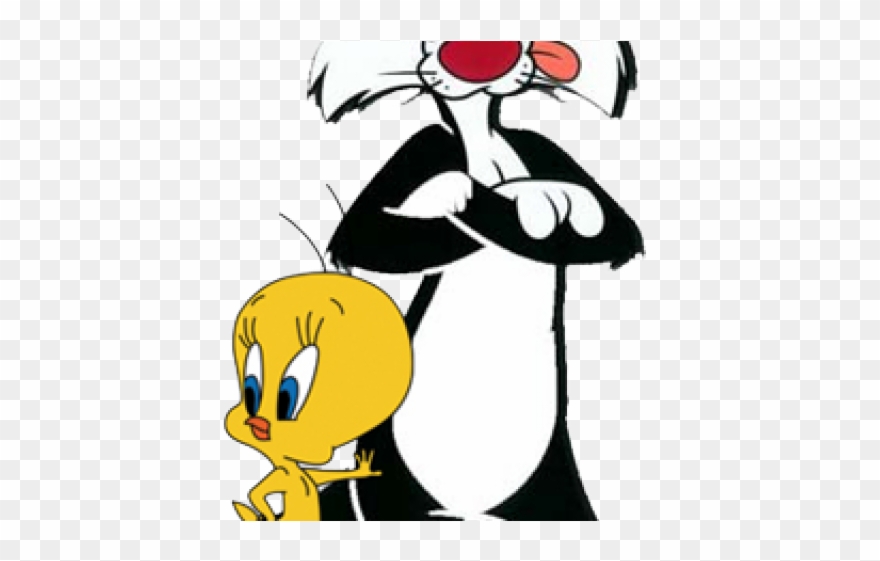 Skunk Clipart Sylvester - Sylvester The Cat And Tweety Bird - Png Download