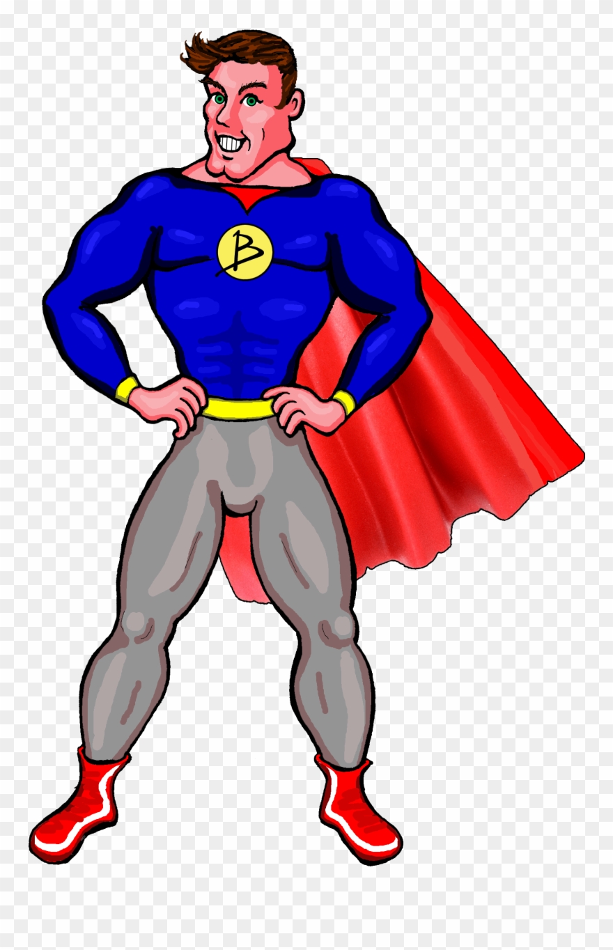 Computer Geek Super Hero - Cartoon Clipart