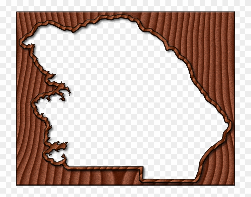 A Map Of Citrus With The Map Area Carved From A Dark - Illustration Clipart