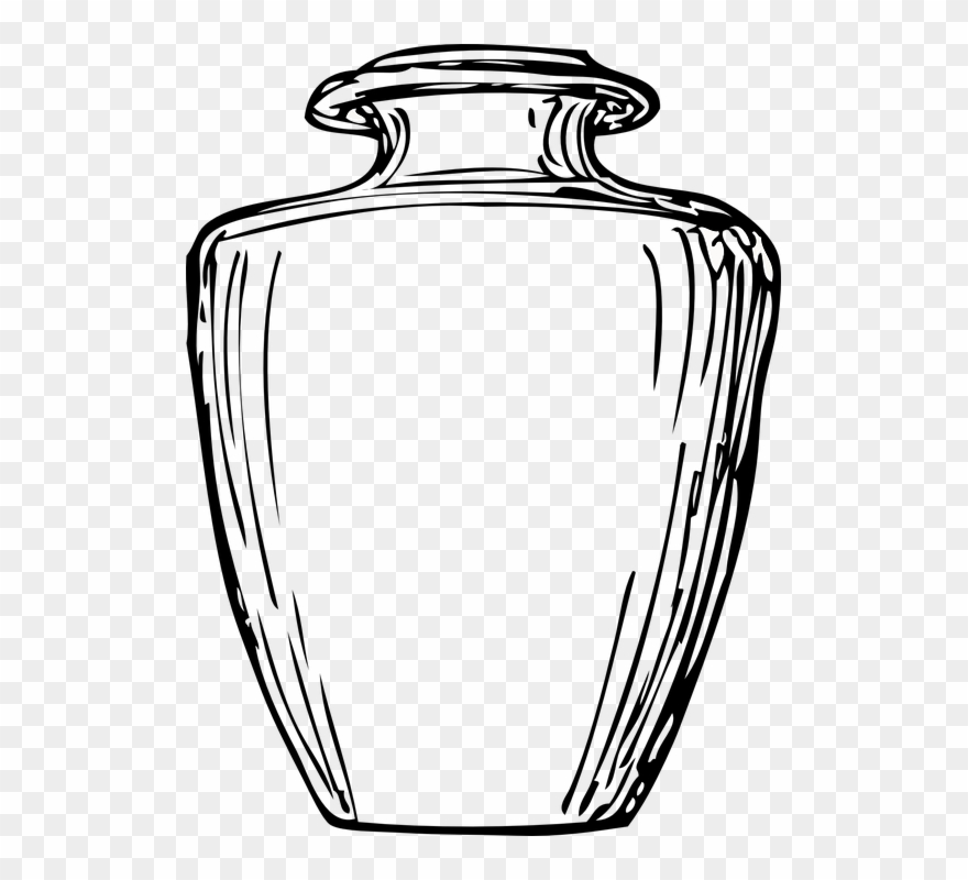 Drawn Vase Artifact - Coloring Pictures Of Jars Clipart