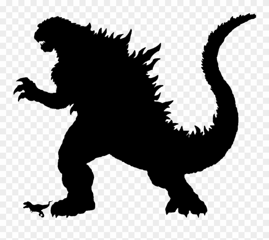 T Rex Clip Art - Godzilla Silhouette Png Transparent Png
