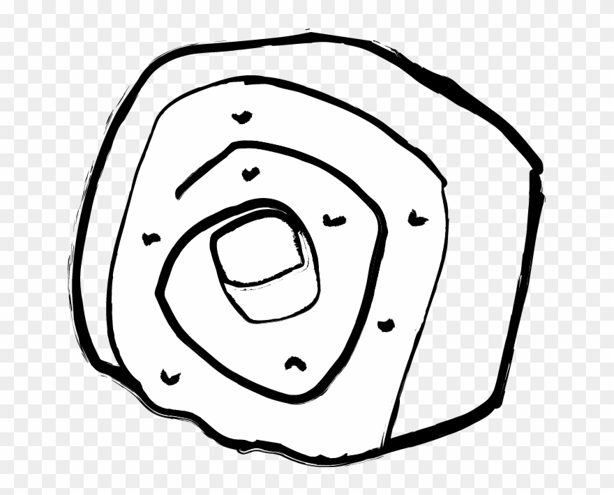 Confidence Drawing Raw Sushi - Line Art Clipart