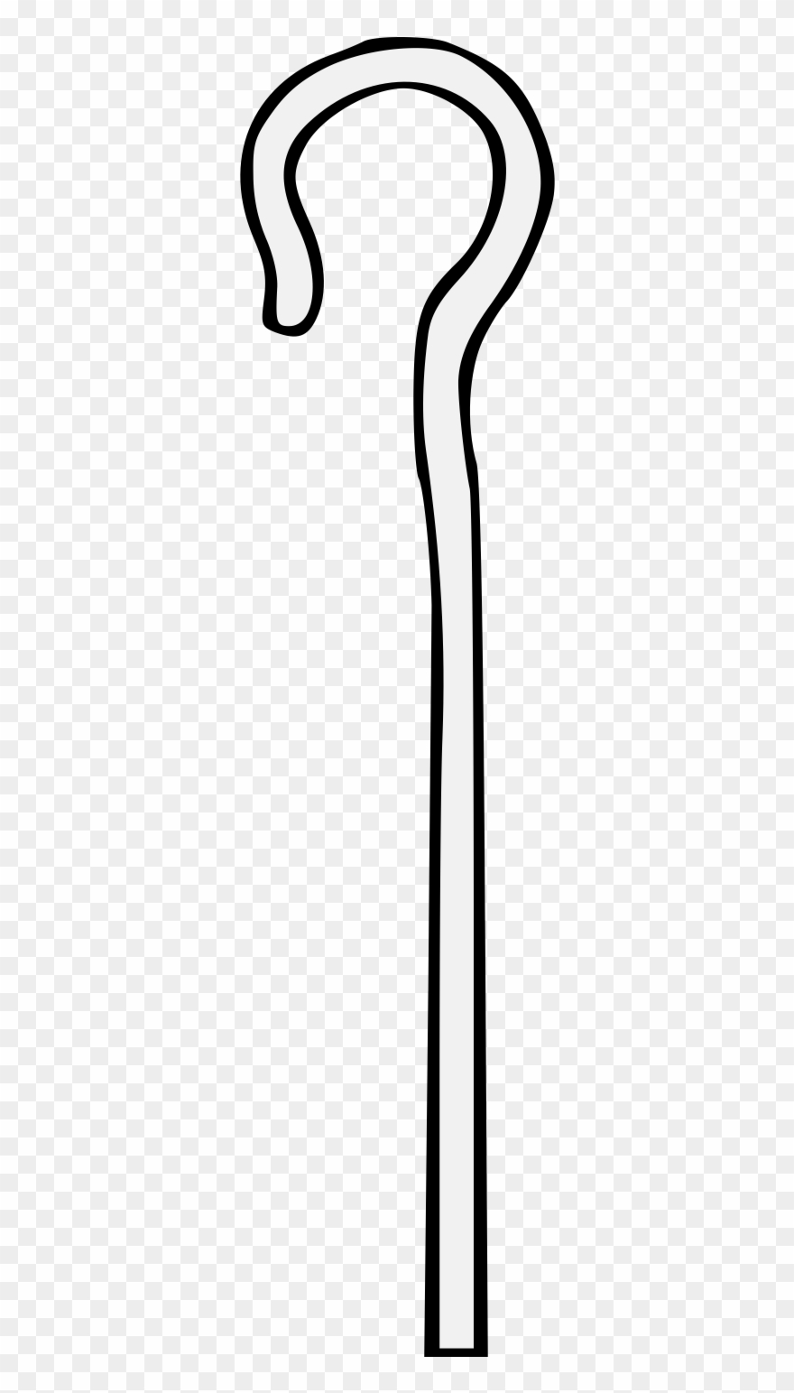Crook Traceable Heraldic Art - Monochrome Clipart