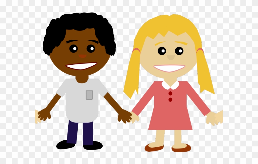 Culture Clipart Person Different - Friends Holding Hands Cartoon - Png Download