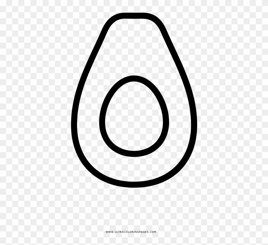 Avocados Fruits Coloring Pages For Kids, Printable - Line Art Clipart