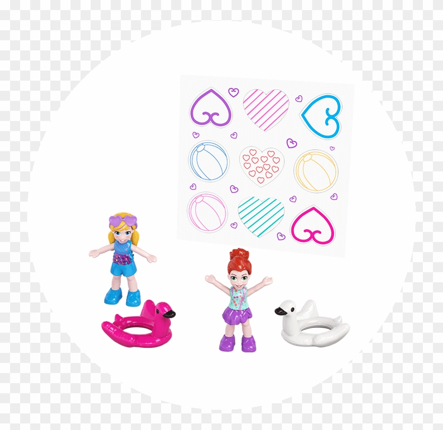 Polly Pocket Pocket World Flamingo Floatie Compact - Sticker De Unicornio Para Imprimir Clipart