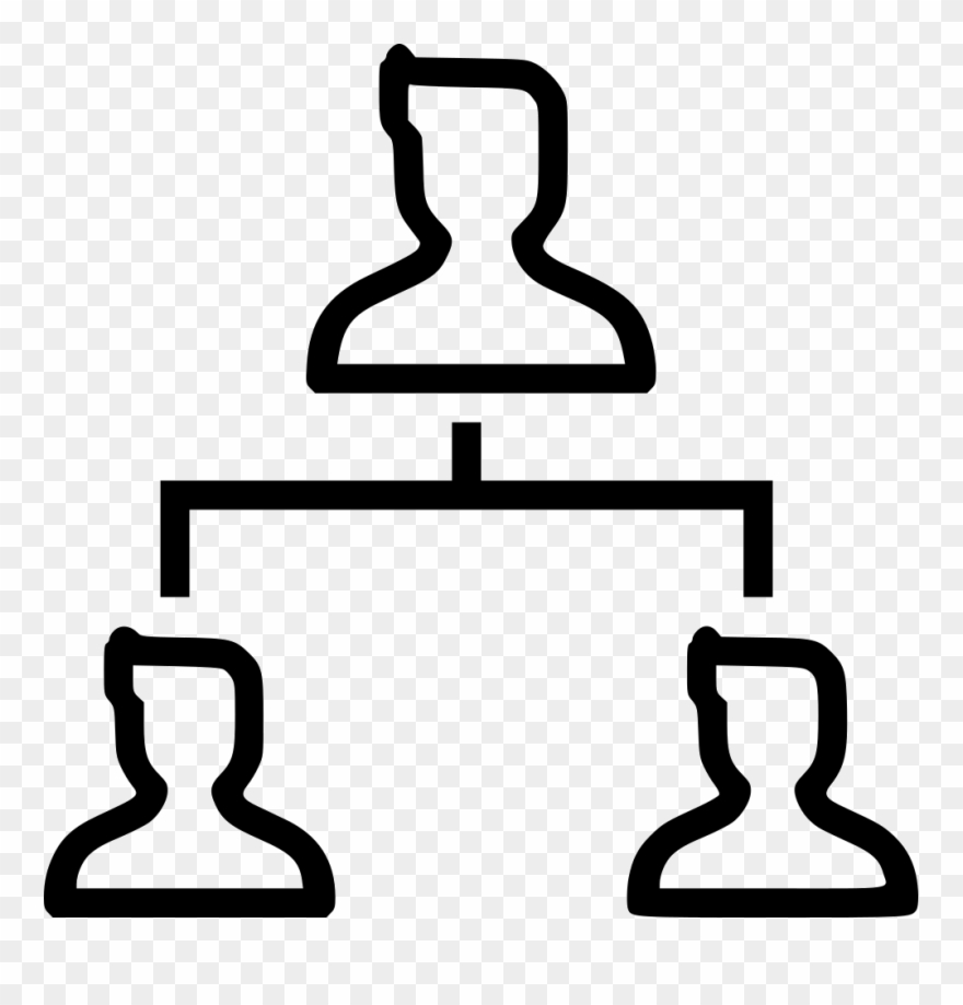 Company Organization Structure Hierarchy Leader Subordinates - Organization Clipart