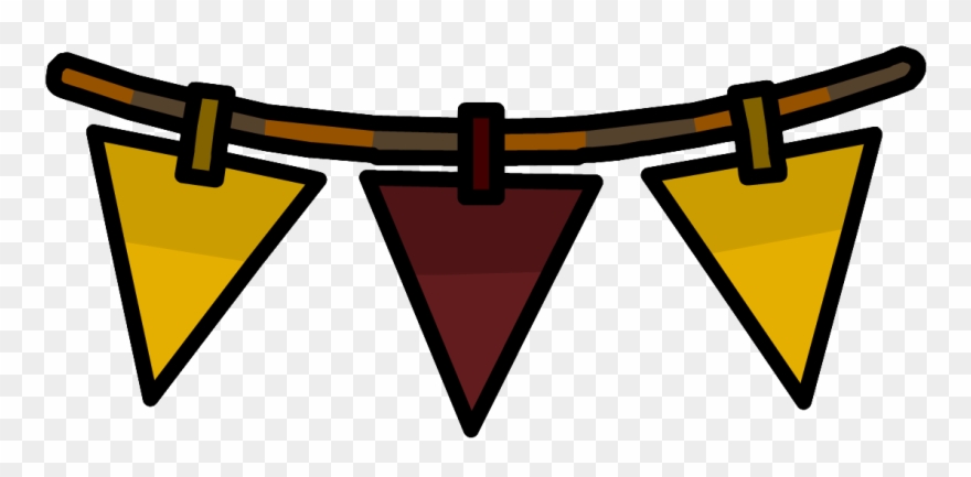 Red Triangle Pennants Clipart