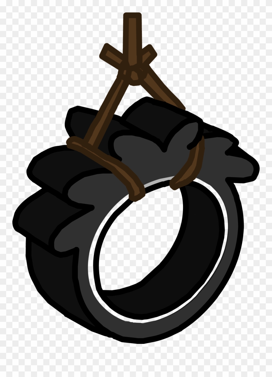 Puffle Tire Swing - Cross Clipart