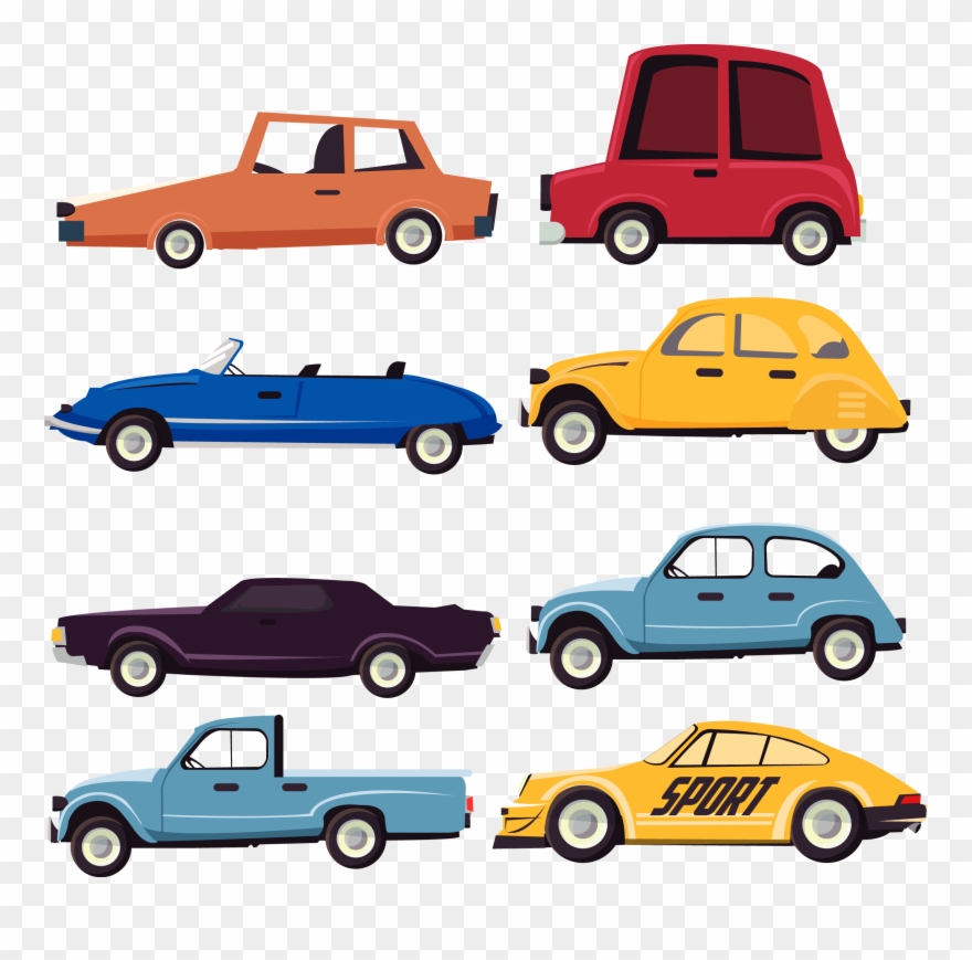 Car Flat Design Icon - Desenhos De Coleção De Carros Clipart