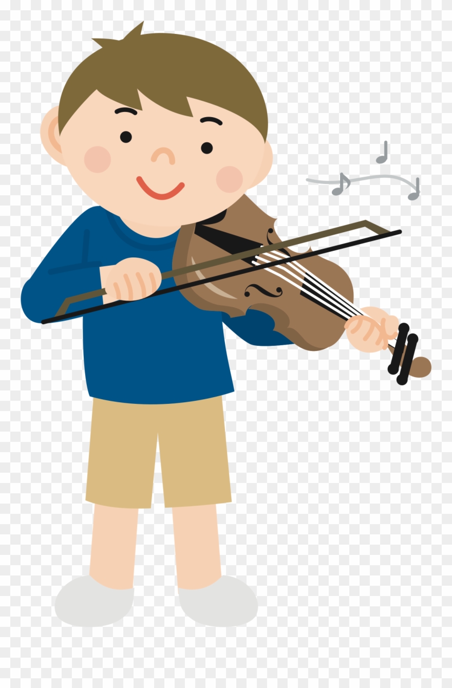 Violinist Clipart Music Violin - Cartoon Playing Violin Png Transparent Png