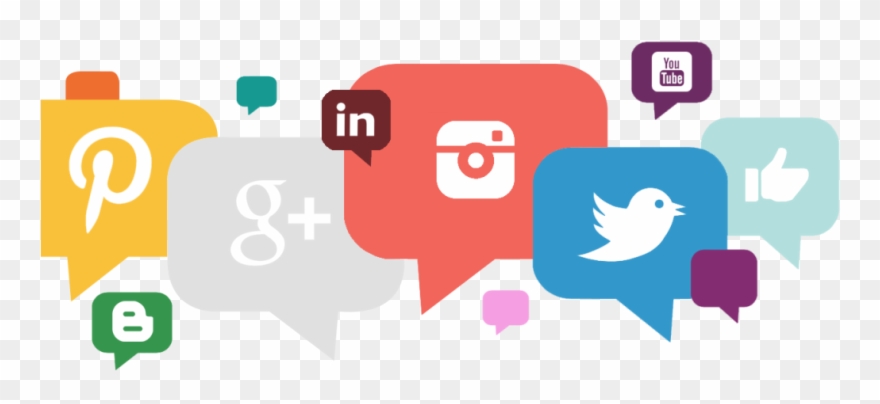 Online Marketing Clipart Creative Mind - Social Media Clipart Png Transparent Png