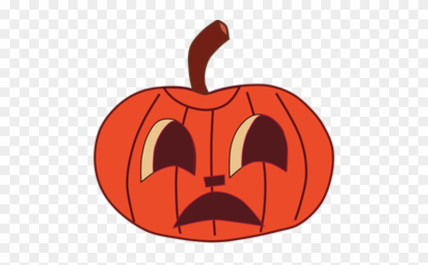 Halloween Clipart Clipart Painted Pumpkin - Sad Jack O Lantern - Png Download