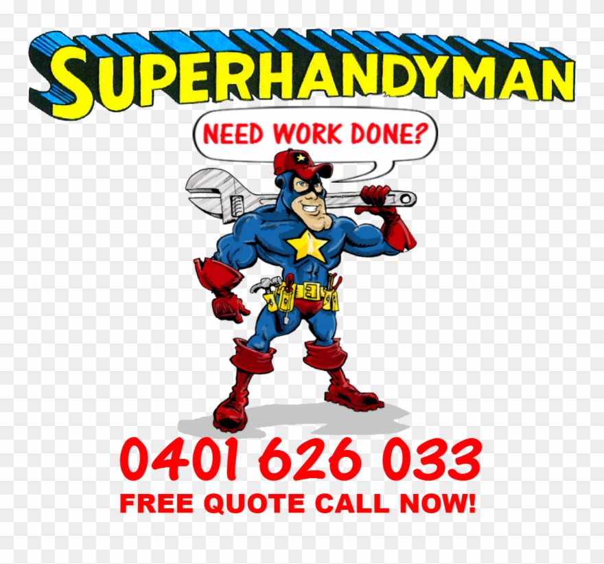 Handyman Clipart Roof Work - Superhero Handyman - Png Download