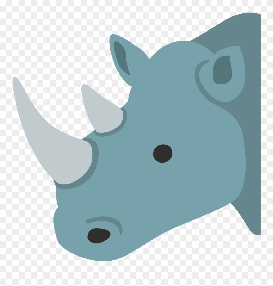 Open - Rhino Emoji Png Clipart