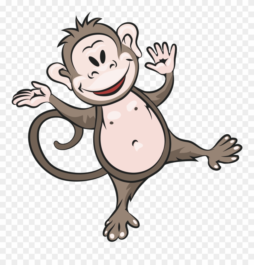 Kisspng Monkey Hippopotamus Rhinoceros Clip Art Cute - Clip Art Transparent Png