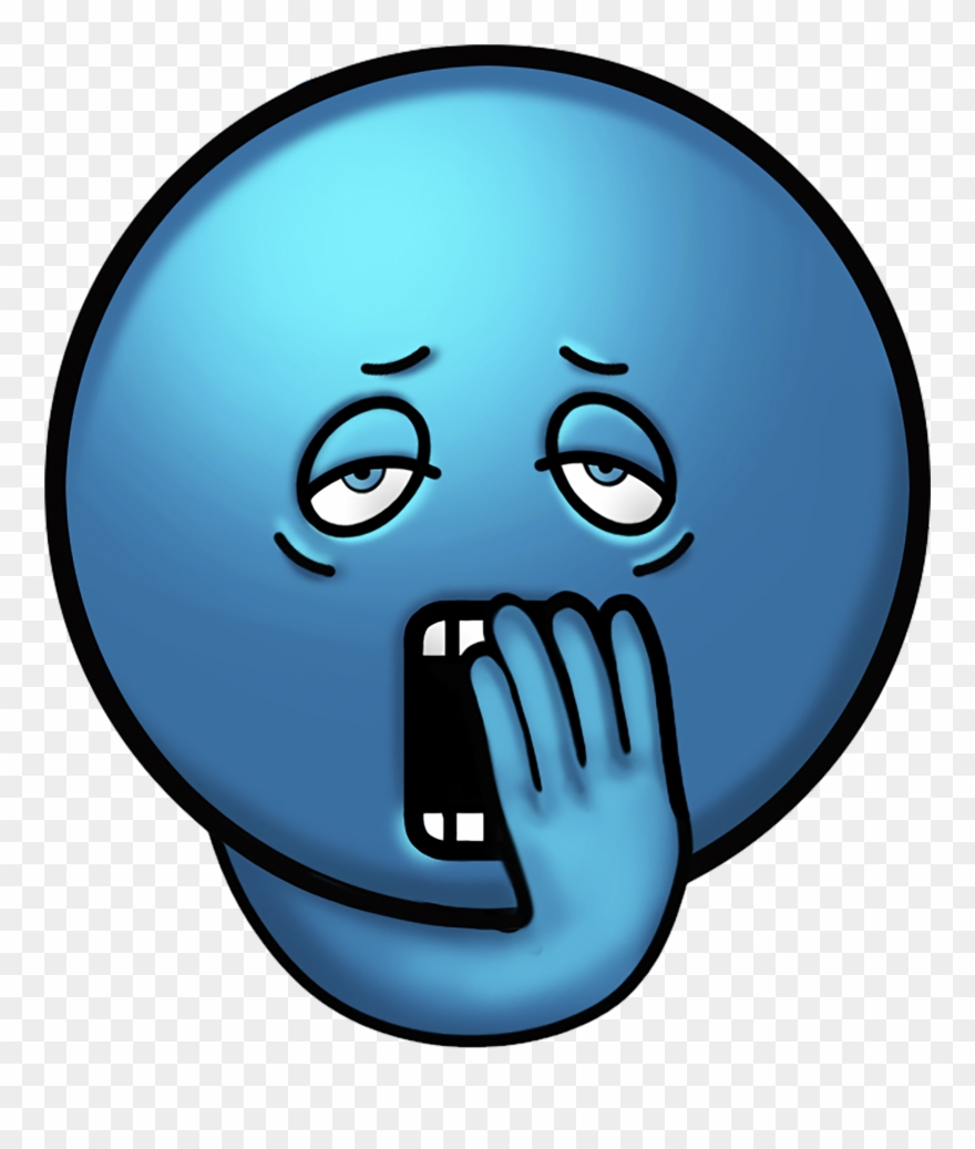You Know That 3pm Time To Nap Feeling Well, People - Blue Emoji Faces Tired Clipart