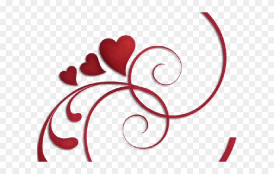 Spiral Clipart Stencil - Heart Scroll - Png Download