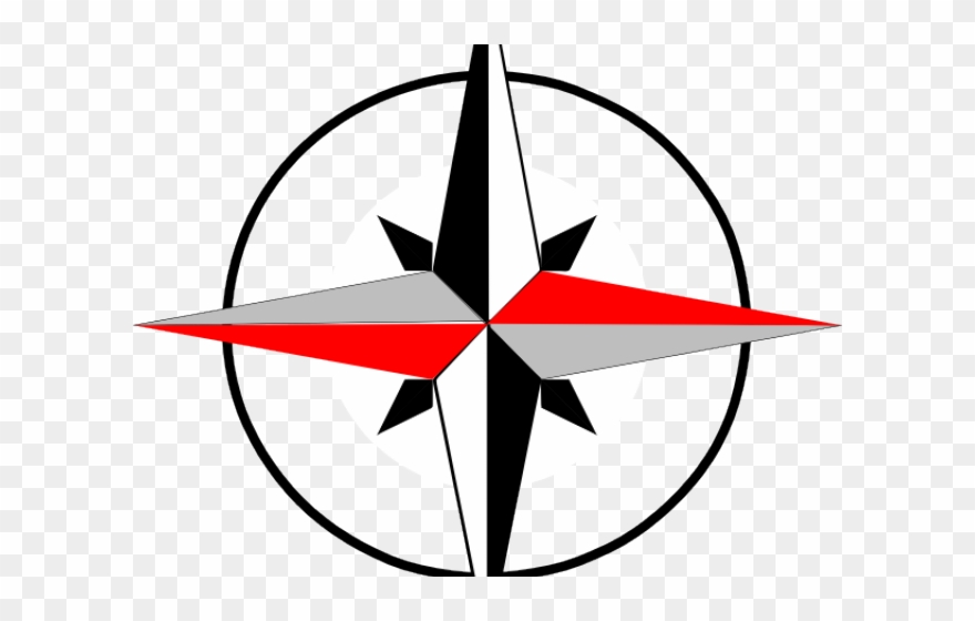 Compass Clipart North Star - North East South West Symbol - Png Download