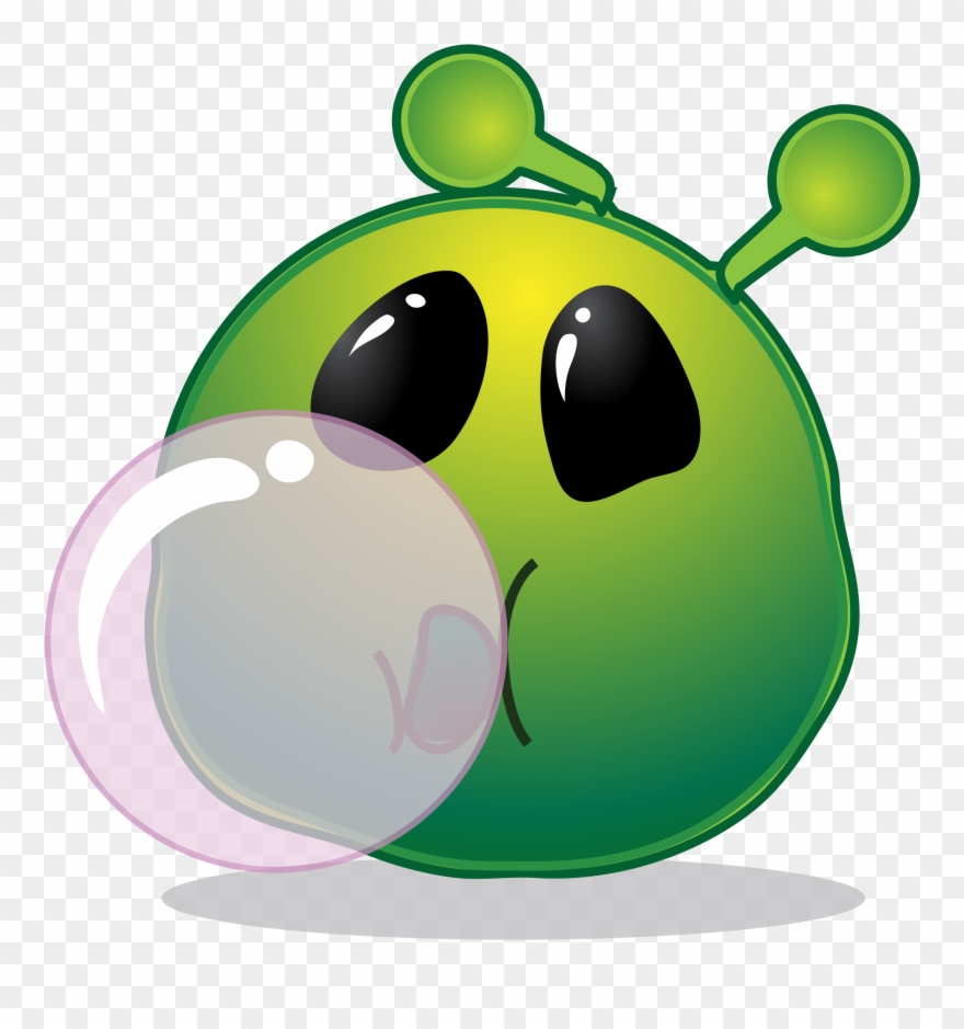 Alien Svg Believe - Green Alien Smiley Clipart