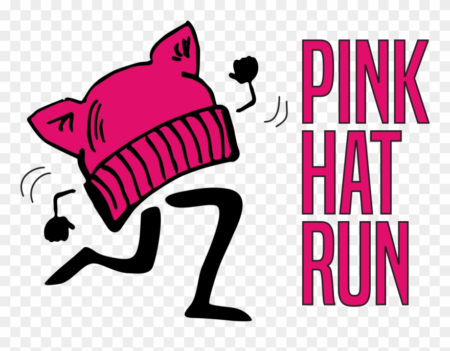 Pink Hat Run 5k - Pink Hat Run Clipart