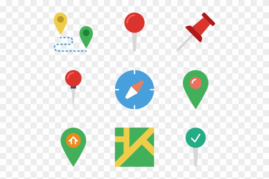 Location - Pins Icons Clipart