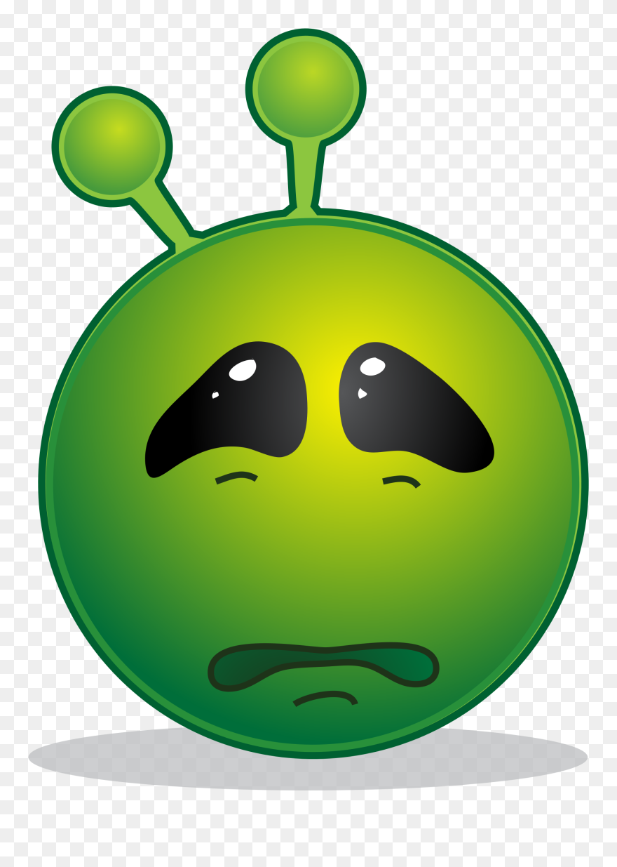 Smiley Green Alien Sad - Alien Smiley Animated Gifs Clipart