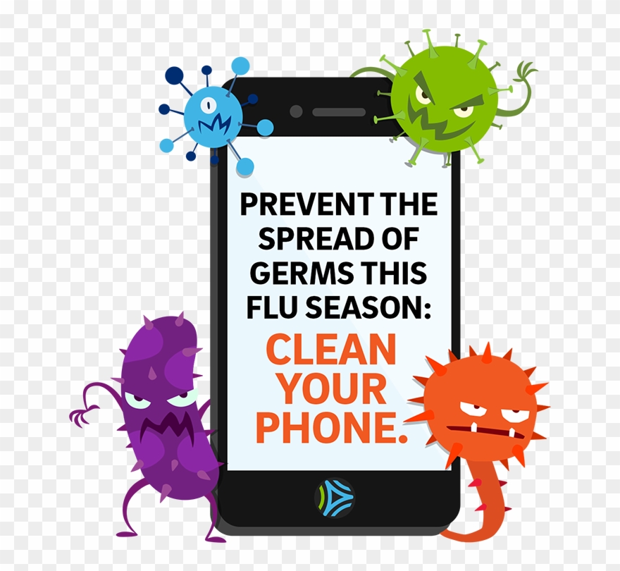 Clean Germs From Your Phone To Help Prevent Flu - Mobile Phone Clipart