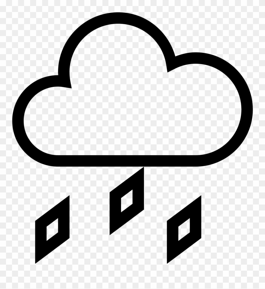 This Is A Picture Of A Cloud With Three Circular Puffs - مطر Icon Clipart