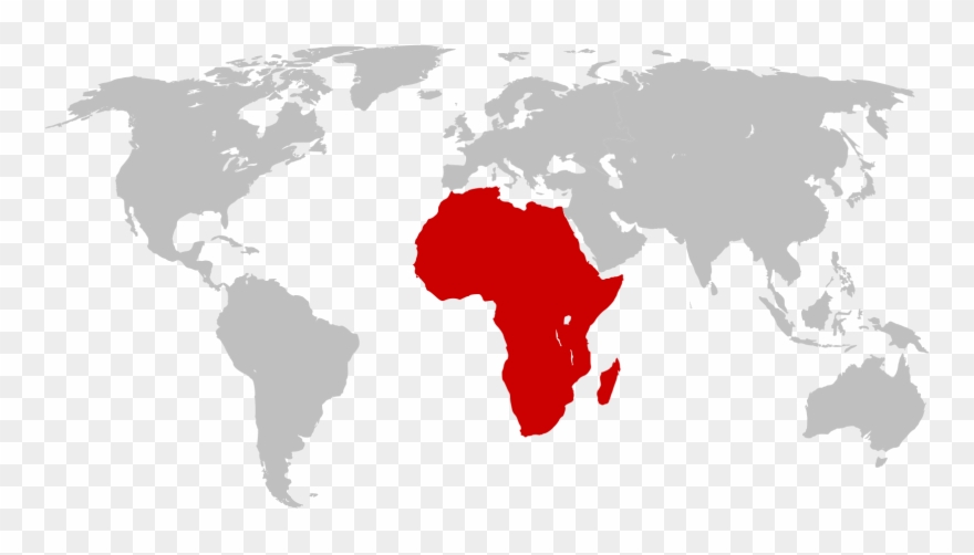 Clip Black And White Download Africa Svg Drawn - World Map Blank Borders - Png Download