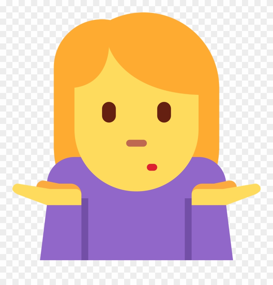 I Could Just Look Up An Easy Problem And Find The Solution - Transparent Background Shrug Emoji Clipart