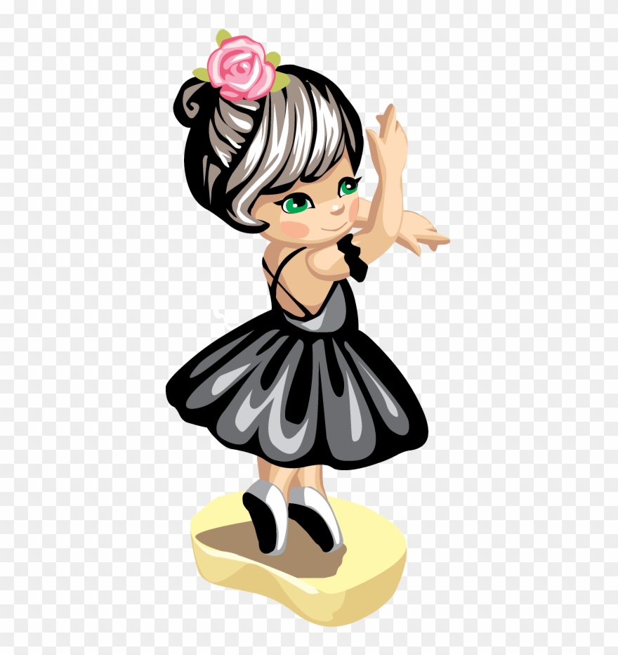 Ballerina Black Dress Clipart - Png Download