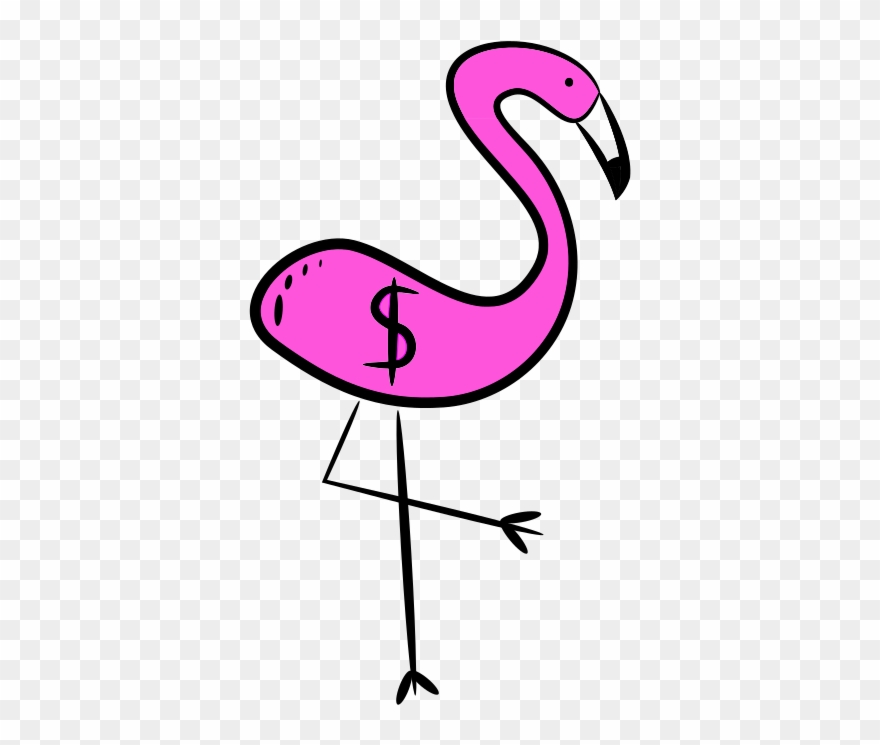 Flamingo Money Clipart
