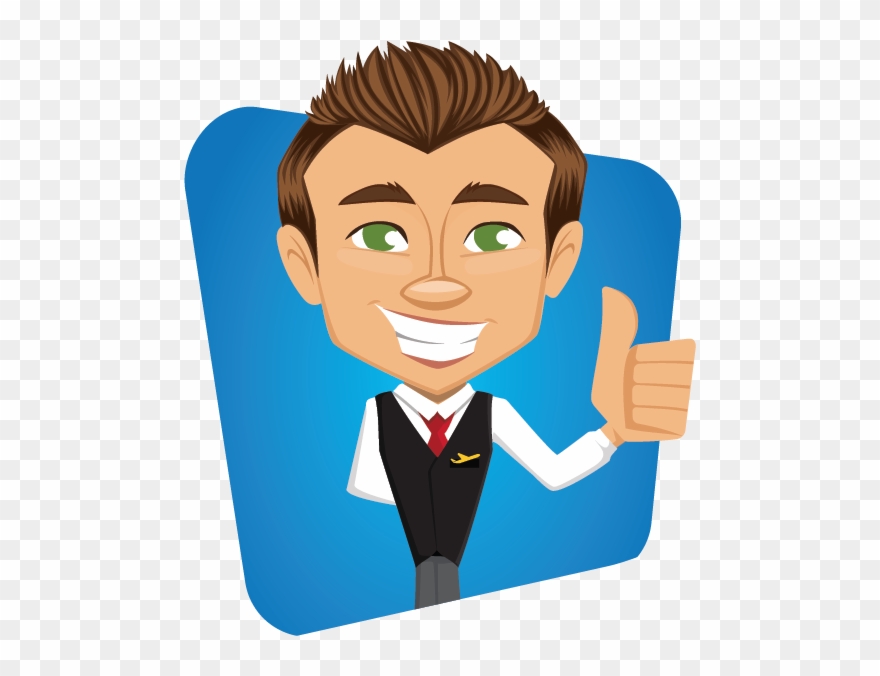 Male Flight Attendant Clipart Image - Male Flight Attendant Clipart - Png Download