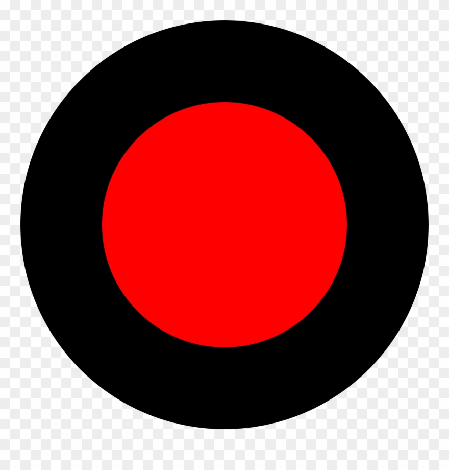 Red Recording Dot Png Black And White Download - Circle Clipart