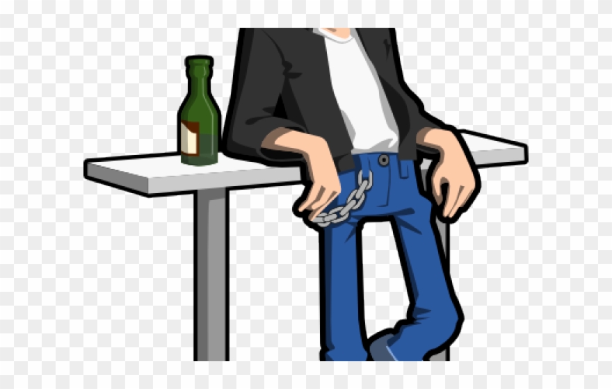 Punk Clipart Transparent - Man With Alcohol Clipart Png