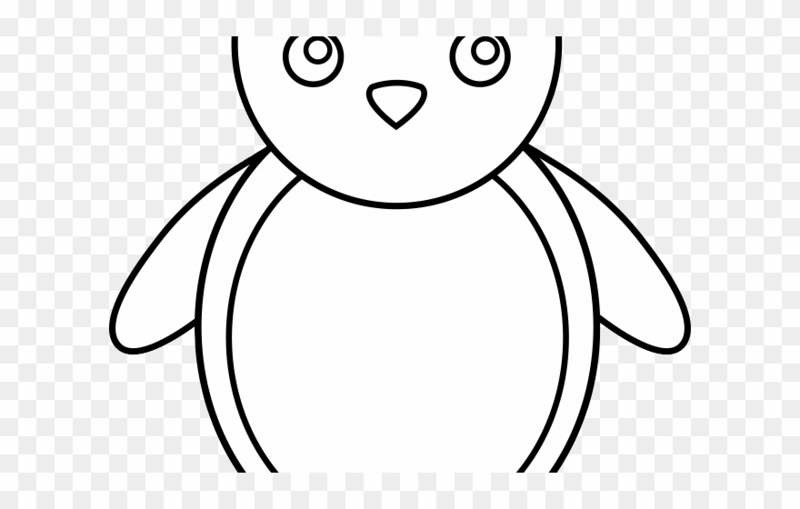 Shape Clipart Penguin - Penguin Home Clipart Black And White - Png Download