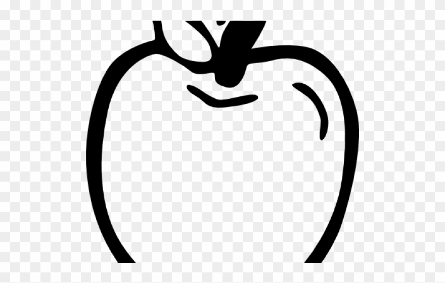 Drawn Apple Outline - Apple Clipart